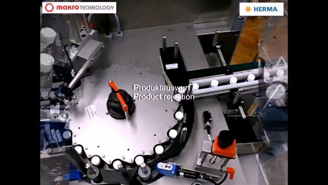 Автоматическая этикетировочная машина HERMA 040 М для цилиндрических флаконов (Германия) смотреть онлайн