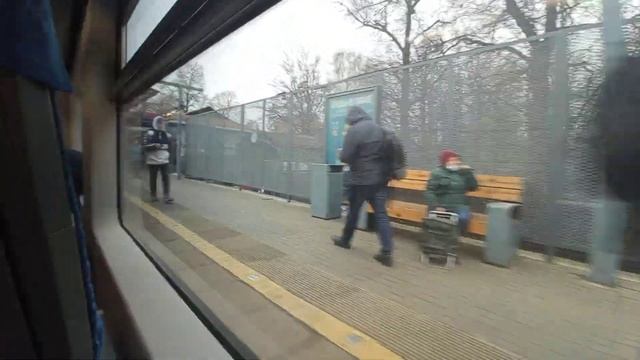МЦД-2. Поездка на поезде ЭС2Г ласточка от Царицыно до Подольска. смотреть онлайн