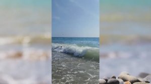 Волны Чёрного моря и красивая музыка.