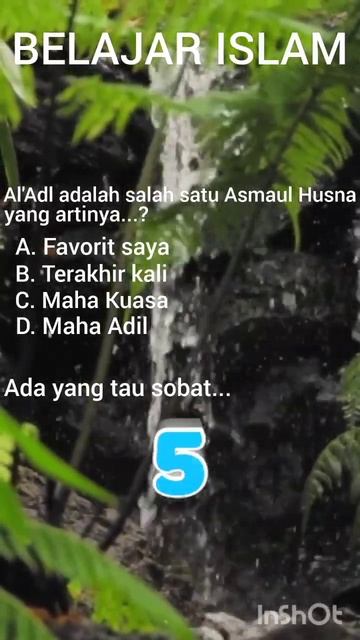 SALAH SATU NAMA ALLAH.. AL-ADL ARTINYA? #tanyajawabislam#islam#belajarislam#kuis#shorts#viralshorts