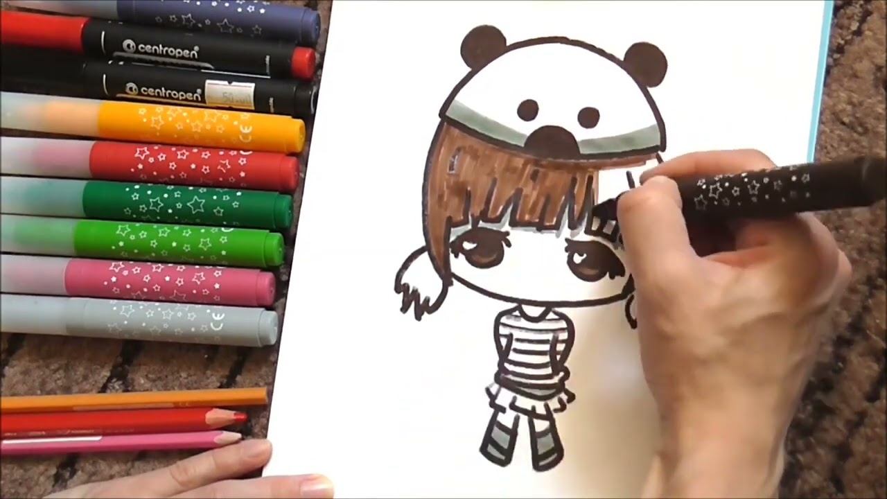How to draw Kawaii Cute Girl Drawing смотреть онлайн