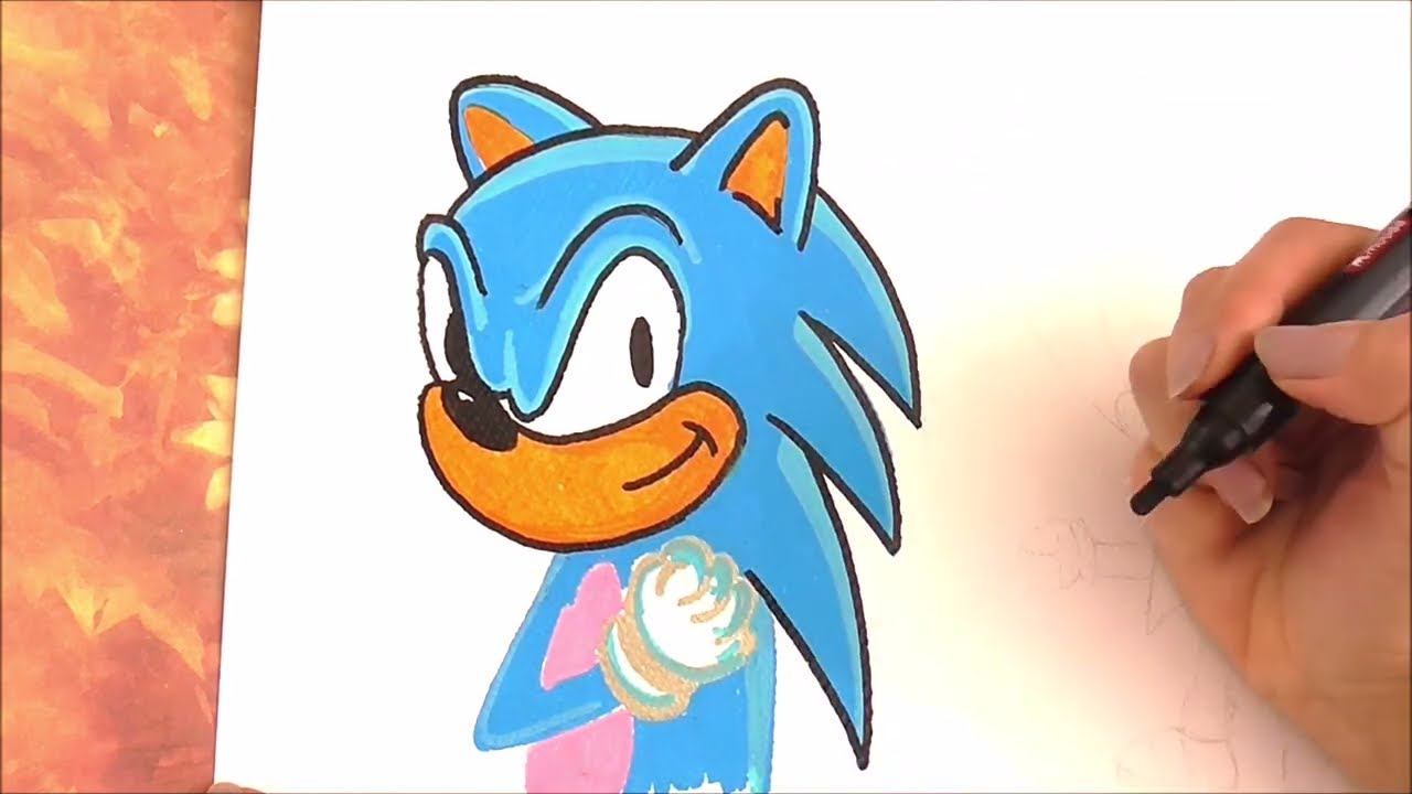 Drawing Sonic the Hedgehog | drawholic смотреть онлайн