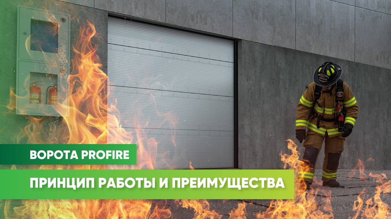 Противопожарные секционные ворота ProFire от «АЛЮТЕХ»: принцип действия и преимущества смотреть онлайн