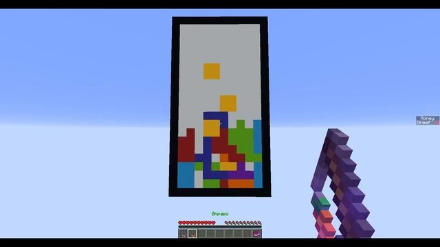 Тетрис в MineCraft смотреть онлайн