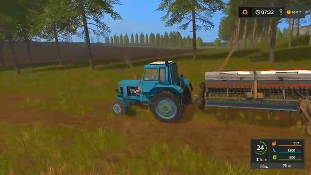 Farming Simulator 2017. Трактор Беларус МТЗ 80. СЕЯЛКА СЗТ 5.4 смотреть онлайн
