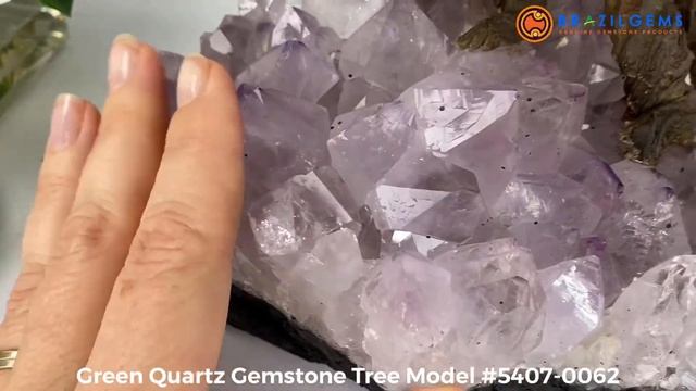 Green Quartz Gemstone Tree 25