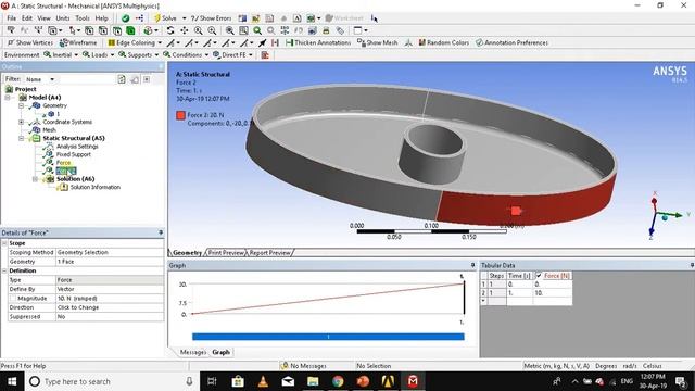 Force application and total deformation and Von mises stress(static structure 4( смотреть онлайн
