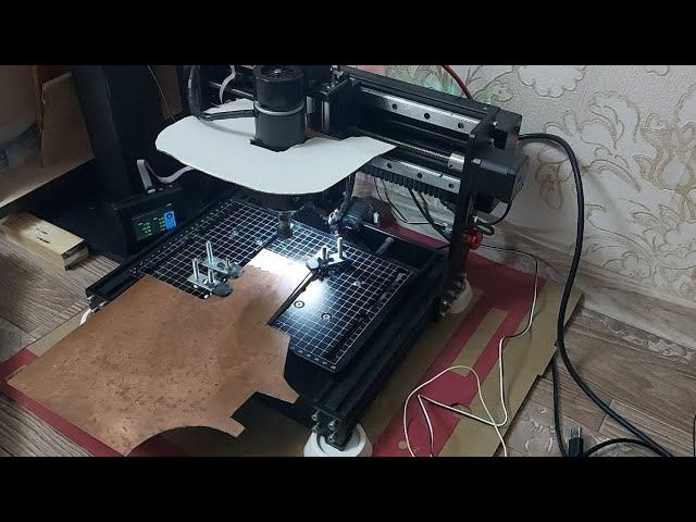 Светодиодная подсветка для ЧПУ станка 3020 PLUS и козырек от потока воздуха. смотреть онлайн