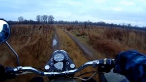 На мотоцикле Урал по грязи, лужам