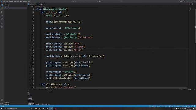 Обработка событий с помощью сигналов и слотов в PyQt6 Учебное пособие по PyQt6 Python, часть 3 смотреть онлайн