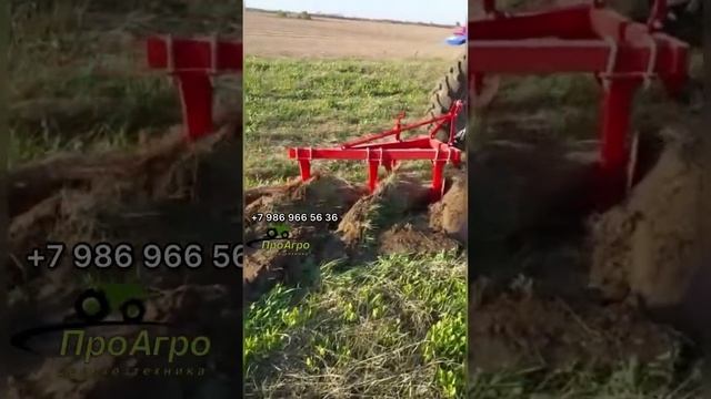 Плуг корпусной 1L-320 на мини-трактор пашет целину! смотреть онлайн