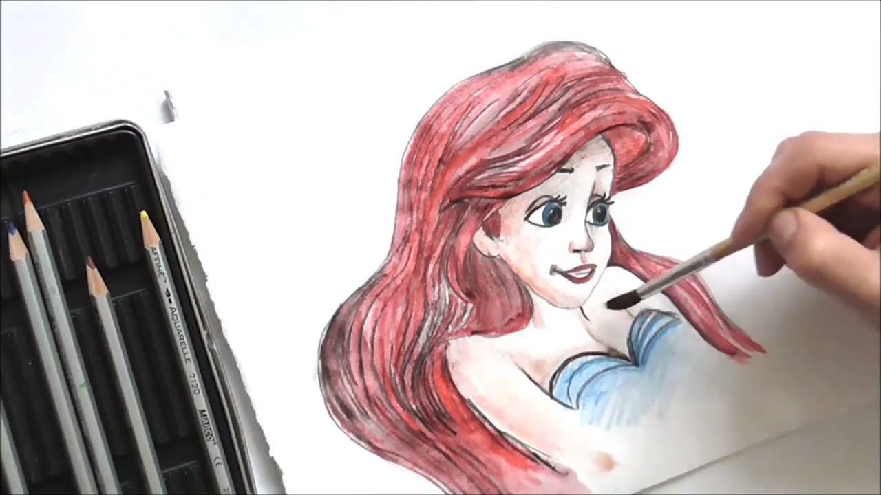 How to Draw little mermaid Ariel from Disney смотреть онлайн
