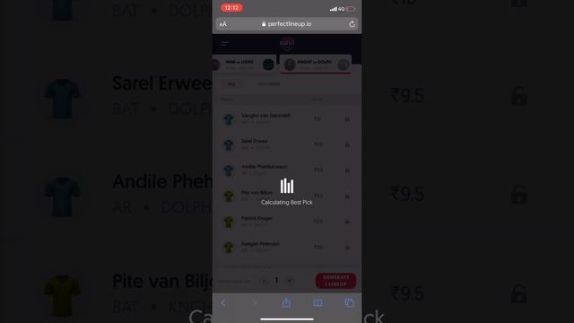 Knights vs Dolphins Dream11 best lineup PerfectLineup 14 Feb 2020 смотреть онлайн