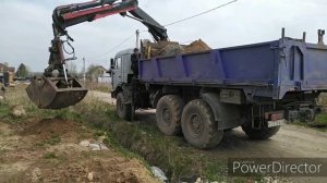 КАМАЗ  с грейферным ковшом грузим и вывозим  глину АндрейРегион40