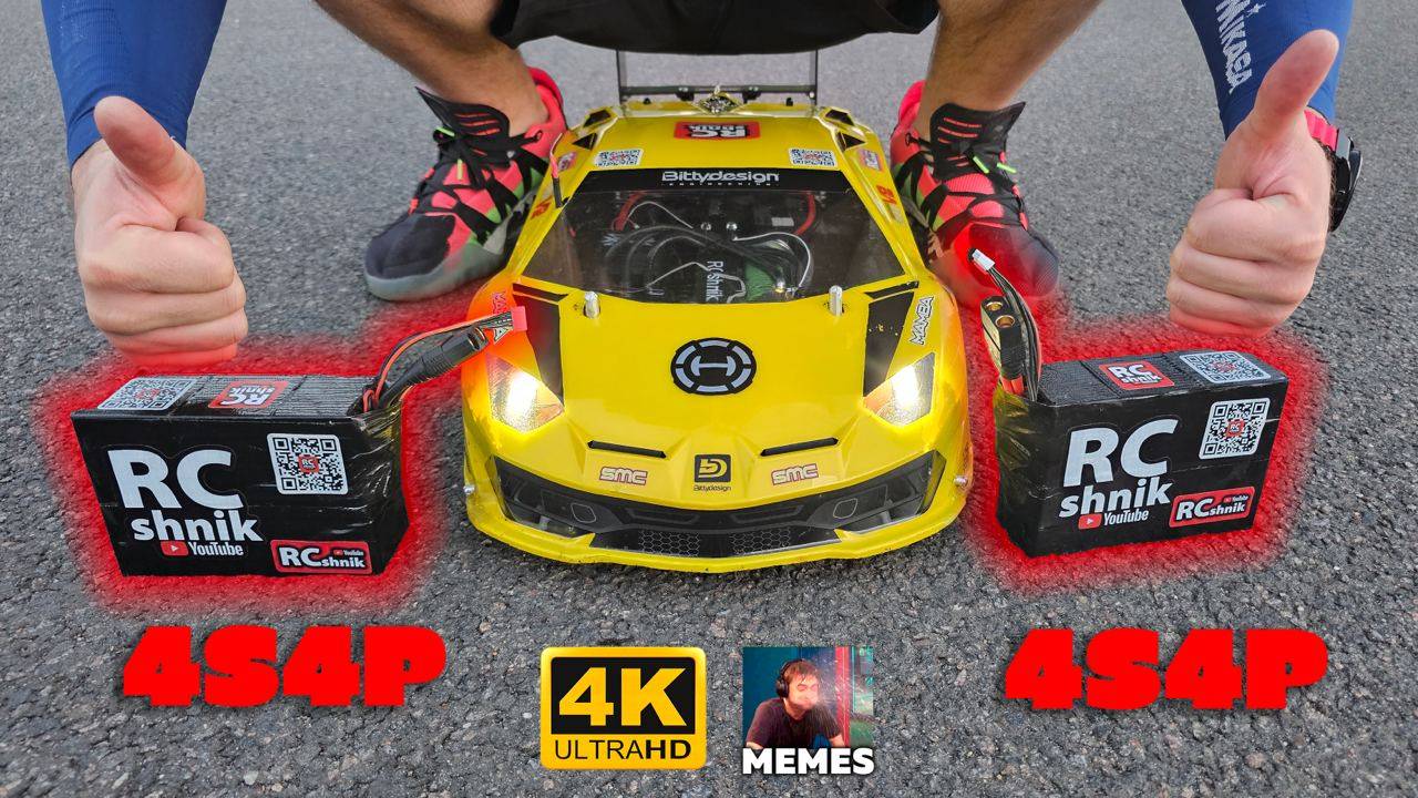 4S4P - х2 LIPO батарейки на RC машинке ARRMA LIMITLESS V2 GT!!!
