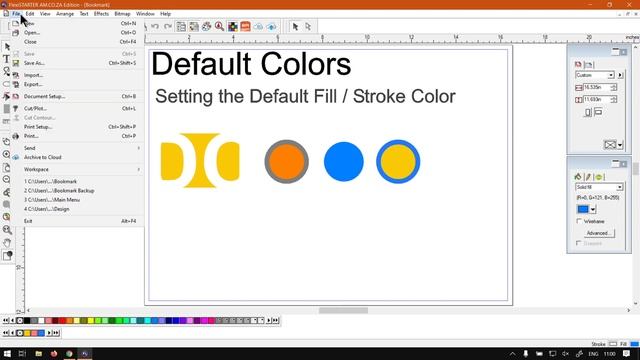 SAi FlexiSTARTER 19 Software How to Set the Default Fill and Stroke Colors for the Program смотреть онлайн