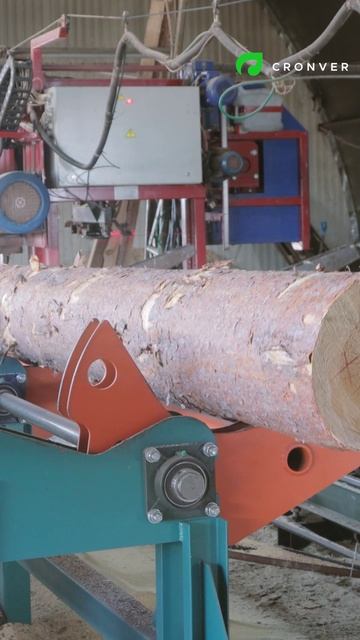 Поперечный транспортер с разобщителем бревна для ленточной пилорамы смотреть онлайн