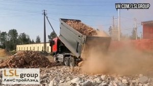 LSLgroup Отсыпка участка под склады в Разметелево. Аренда трактора. Доставка боя кирпича