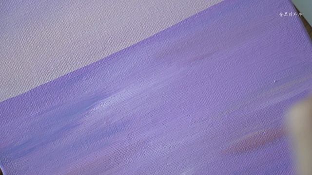 보라빛으로 물드는 순간🎨페인트와 자수 Painting&Embroidery Artwork