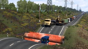 282 / ETS2 1.53 / Суровая Россия Забайкалье "R7" / КАМАЗ 65225 БАТЫР / Объезда нет!
