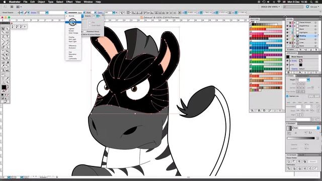 How To Draw Cartoon Characters in Adobe Illustrator - Zebra смотреть онлайн