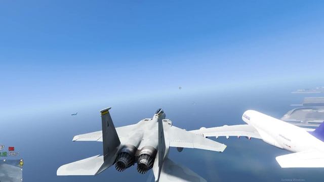 Escorting Random Planes in GTA 5 Flight Simulator смотреть онлайн
