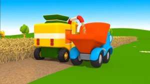 Лева Грузовичок и мультики про 4 машинки. Собираем машинки для детей