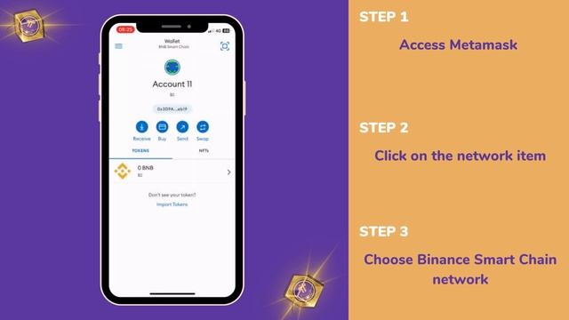 Instructions How To Get BSC Bep-20 Wallet Address On Metamask смотреть онлайн
