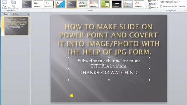 How to create a slide on PowerPoint and convert it into Image. смотреть онлайн