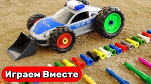 Машинки мультики  🚓Собираем полицейскую машинку! Развивающий конструктор для детей 🚓