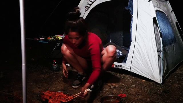 😱 Solo Camping Girl💃| ASMR Relaxing | #trendingvideo #yttrending