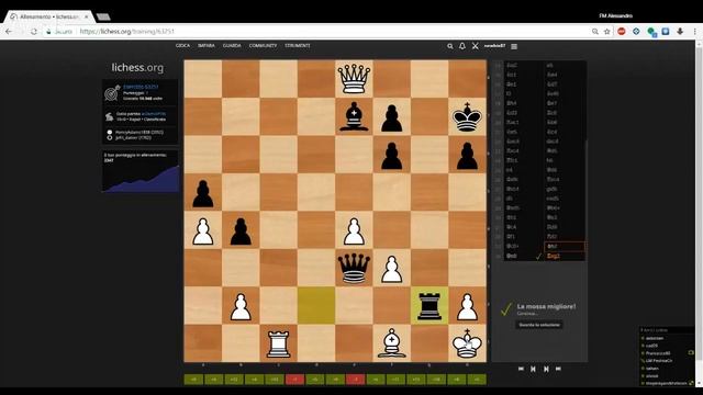 Chess Training With A FM - Alessandro Santagati Solves Puzzles On Lichess.org