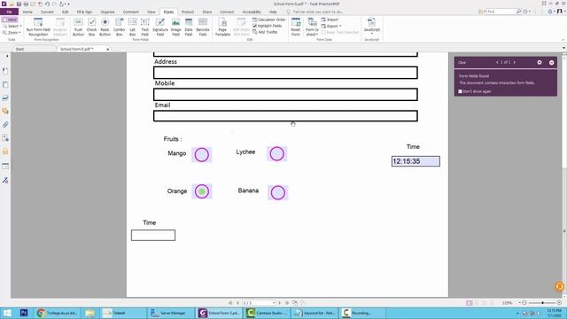 How to create a Time Field in a PDF form using Foxit PhantomPDF смотреть онлайн
