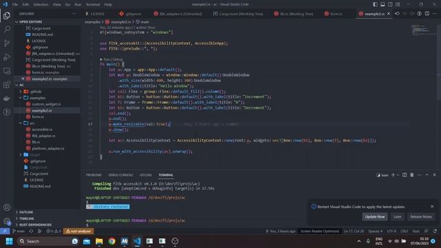 FLTK Rust: fltk-accesskit смотреть онлайн