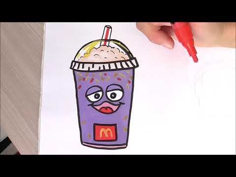 drawing grimace shake from MacDonalds #fyp #drawing #art #grimaceshake смотреть онлайн