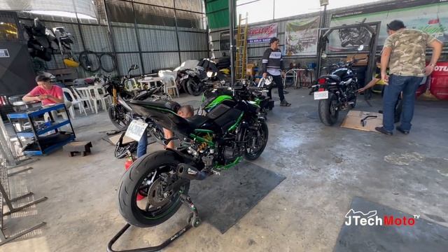 Lowering Stock Handlebar | Kawasaki z900 RS at EA Ninja Shop смотреть онлайн