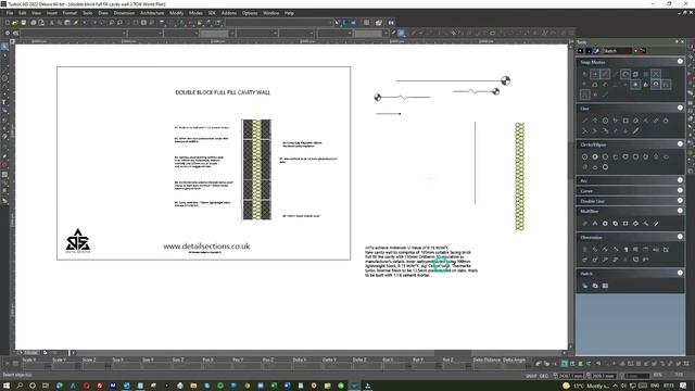 How To Draw Detail Sections | Double Block Cavity Walls | AutoCAD | TurboCAD | Cavity Wall Section смотреть онлайн