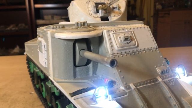 RC 1/16 M3 Lee US WW2 Tank - weapons system testing смотреть онлайн