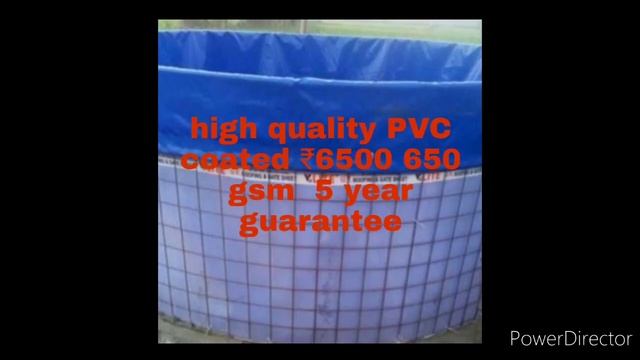 Biofloc tarpaulin PVC 650 gsm high quality 5 year guarantee 4 dia miter 6500 смотреть онлайн