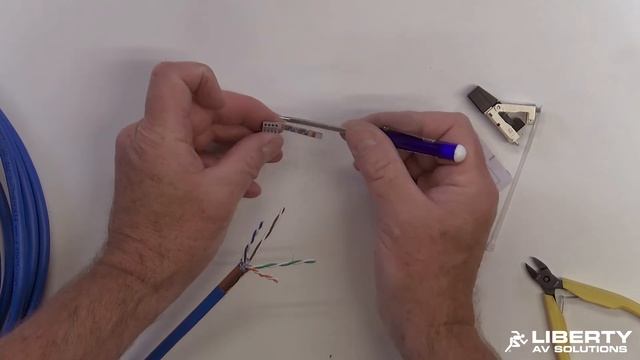 CAT7 Cable Termination With ConnecTec CAT RJ45 Connector