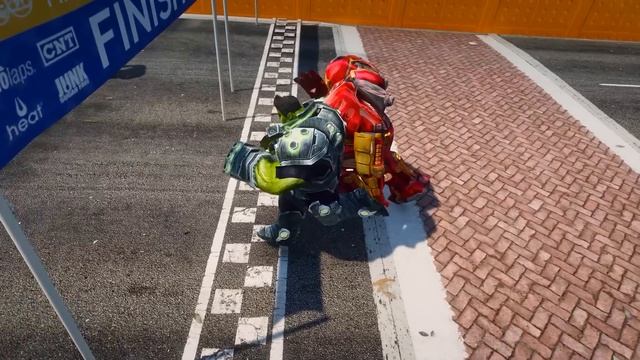 TEAM IRONMAN VS HULK ARMY | ALL SUPERHEROES Street Running Challenge (Funny Contest) - GTA V MODS смотреть онлайн