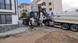 Removing the cobblestone road with Hidromek 102 S - FULL HD FREE VIDEO #nocopyright