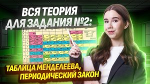 ВСЯ ТЕОРИЯ для задания 2 ЕГЭ по Химии: Таблица Менделеева, периодический закон I Умскул