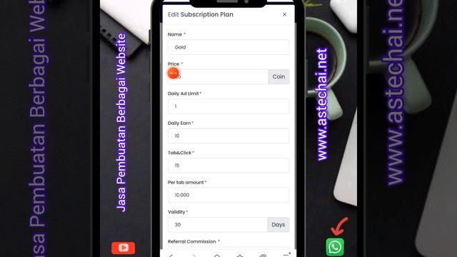 Investment Website Hasmter Tab | Jasa Pembuatan Website Investasi | Astech Ai