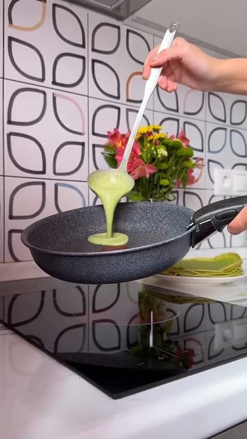 зеленый тортик с рыбой #асмр #готовимдома #рецепты #еда #готовка