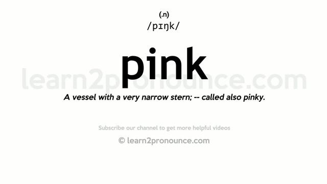 Pronunciation of Pink | Definition of Pink смотреть онлайн