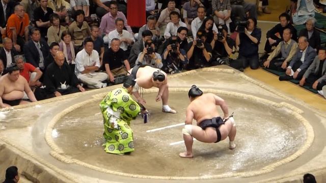 Sekiwake Myogiryu (5-7) - Yokozuna Harumafuji (8-4) , Sumo : Natsubasho '15 смотреть онлайн
