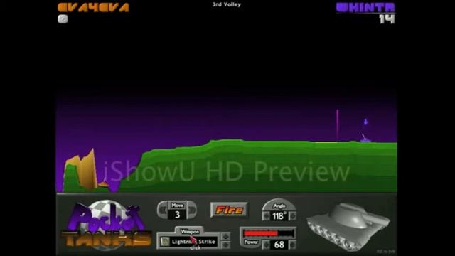 Pocket Tanks Deluxe EVA4EVA vs Whintr (best of 3) смотреть онлайн