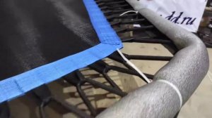 Натяжка полотна и упаковка батута для джампинга Flagman