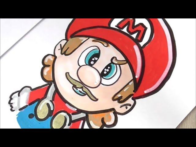 Super Mario Bros New Drawing Tutorial смотреть онлайн